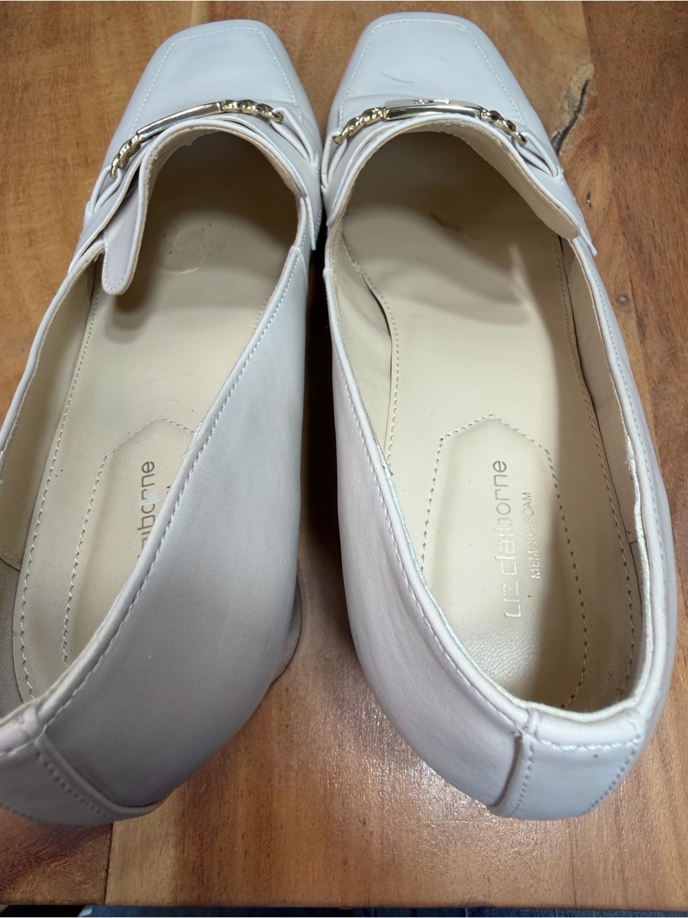 Liz Claiborne Classic 2010's‎ Off White Chain Loafer Heels 10M (GUC) - Picture 13 of 14
